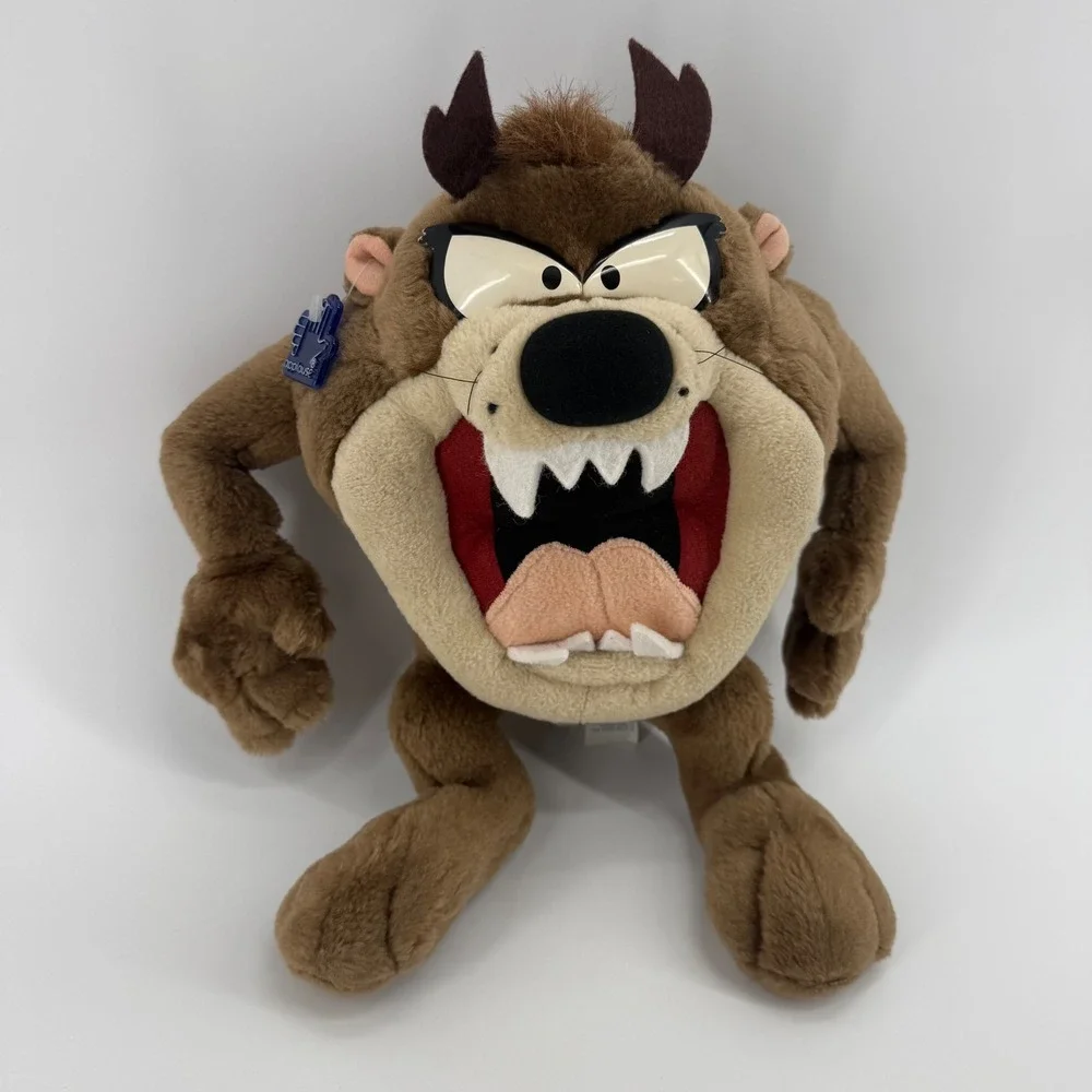 Vintage 1994 Applause Looney Tunes Taz Tasmanian Devil Plush Snarling 12 inch